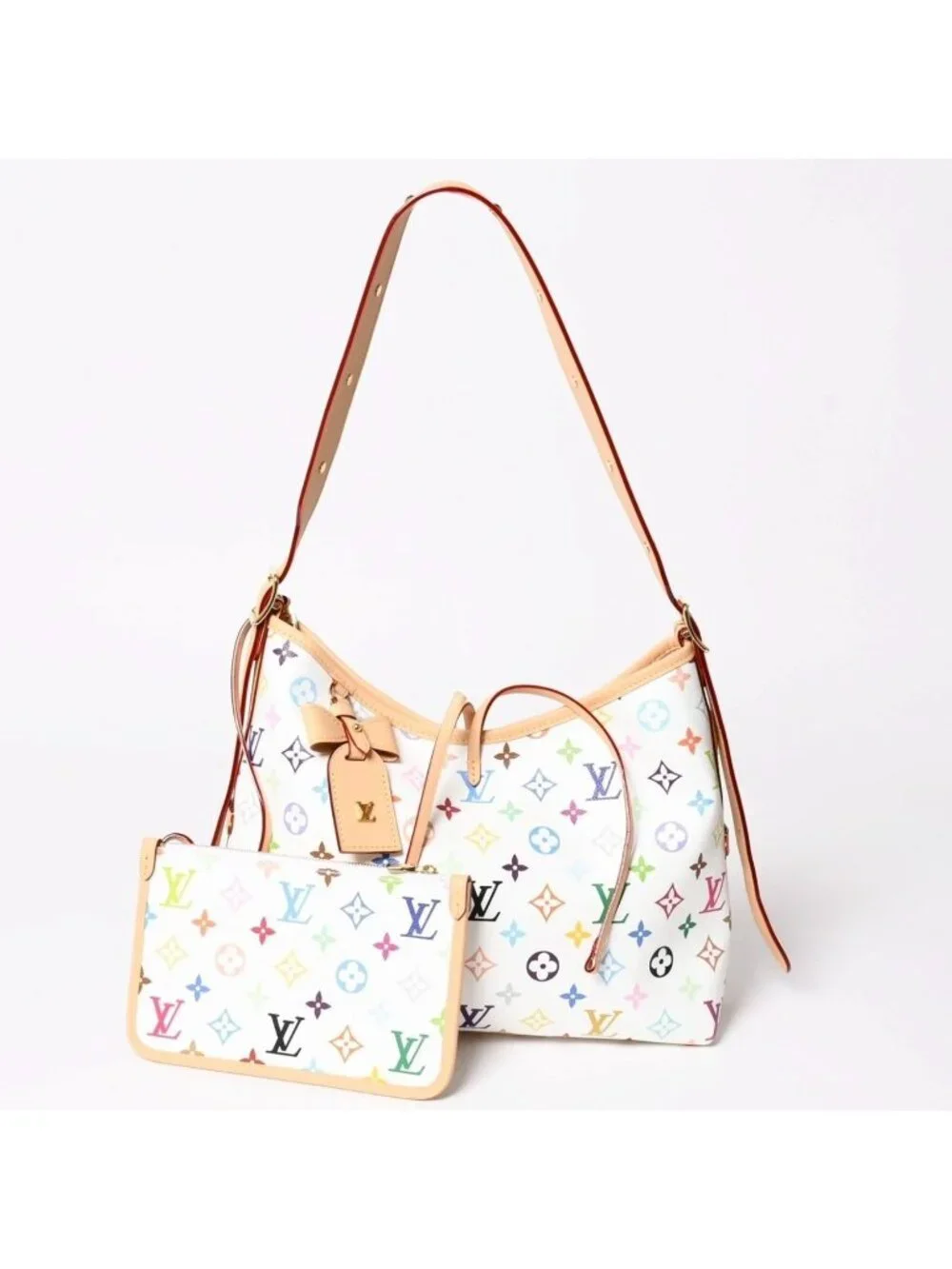 Louis Vuitton LV TM Carryall PM Shoulder Bag Monogram Multicolor Takashi